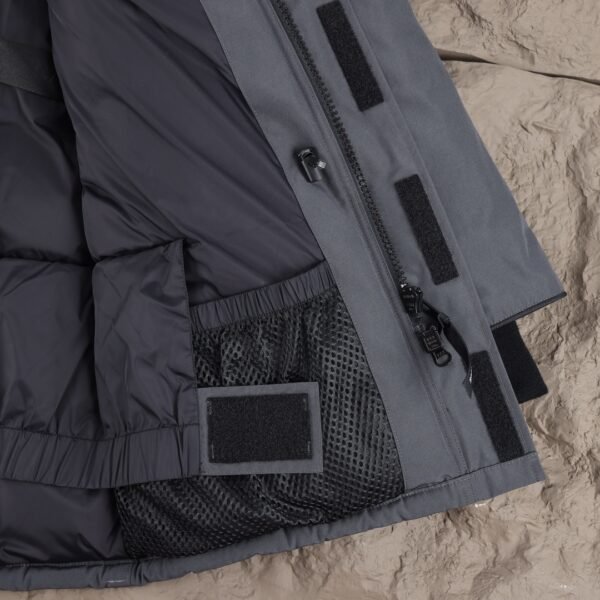 CG Utility Parka Coat with Fur-Trim Hood - Black