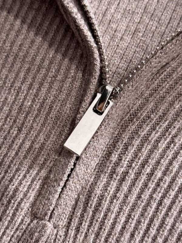 CG Half-Zip Knit Jumper - Taupe Grey