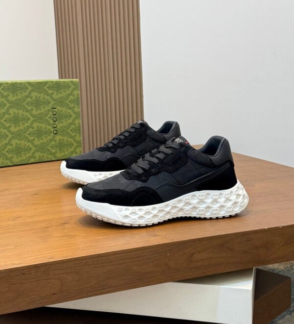 abeac5b4 GCCI Trainers with Contrast Panels and Textured Sole - Black