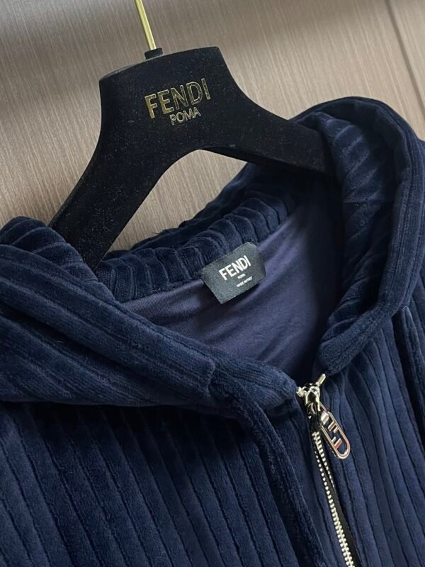 FND Hooded Zip-Up Jacket - Navy Blue