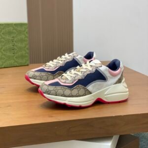 GCCI Trainers with All-Over Monogram Pattern - Multicolour