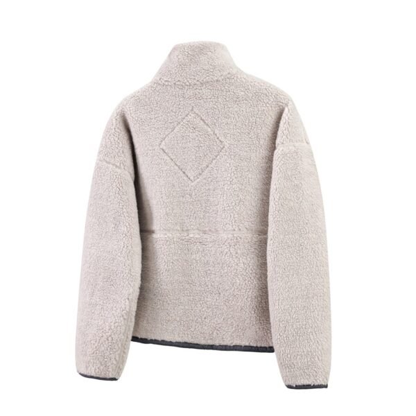 CG Zip-Up Sherpa Fleece Jacket - Blush Beige