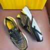 FND Monogram Trainers with Yellow Details - Black/Brown