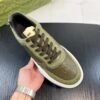 GCCI Trainers with Olive Green Panel Details
