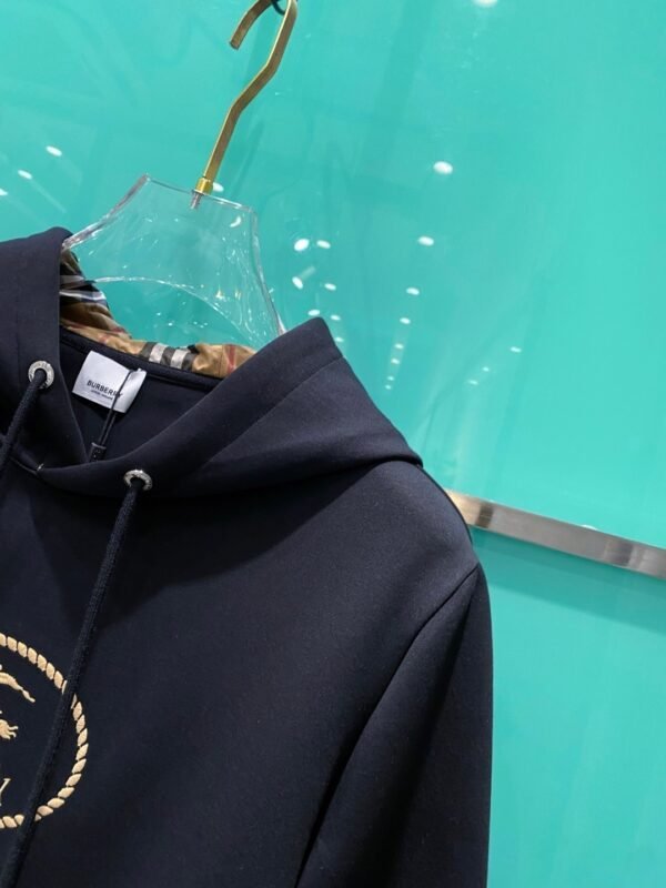 ad89d073 BRBY Check Elbow-Patch Hooded Jumper - Black