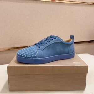 CLB Low-Top Trainers with Studded Toe Detail - Blue