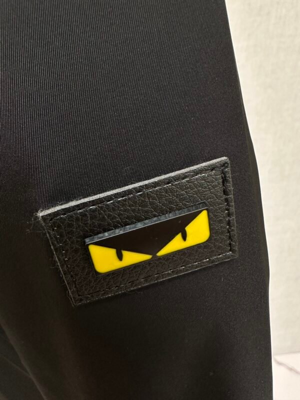 FND Hooded Zip-Up Jacket with Mesh Panel Detail - Black