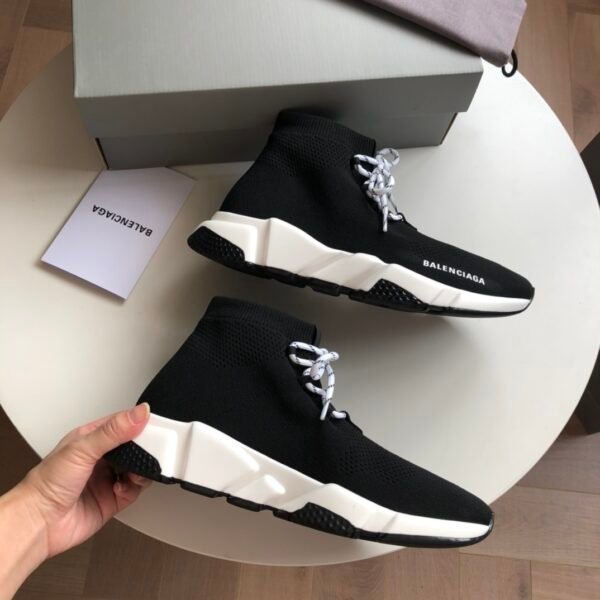 BLNCG Sock-Style Trainers with Sculpted Sole - Black/White
