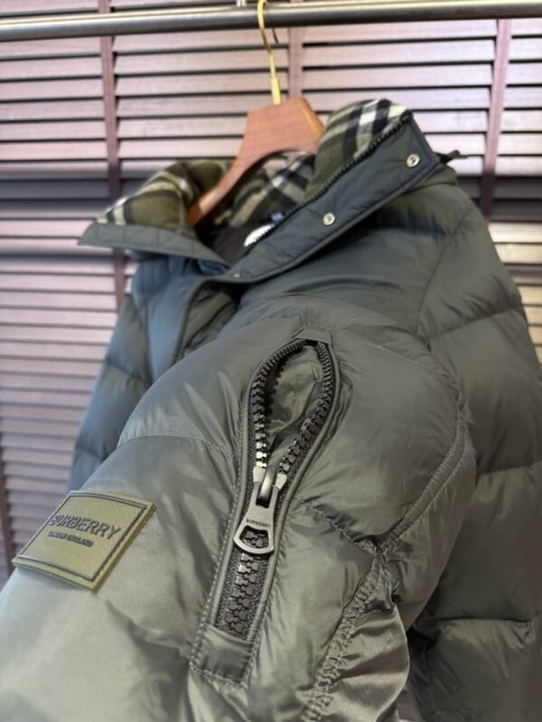 BRBY Hooded Puffer Jacket - Dark Green