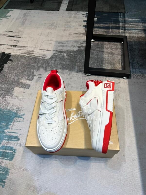 af5c083e CLB Trainers with Multi-Panel Details and Studded Heel - Red/White