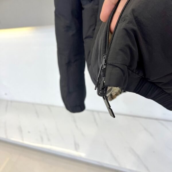 BRBY Zip-Up Jacket with Stand Collar - Black