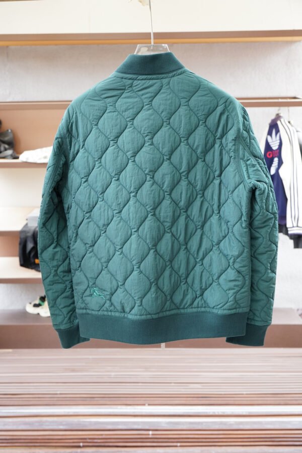 BRBY Quilted Jacket with Ribbed Collar