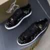 CLB Low-Top Trainers with Paint Splatter Details - Black