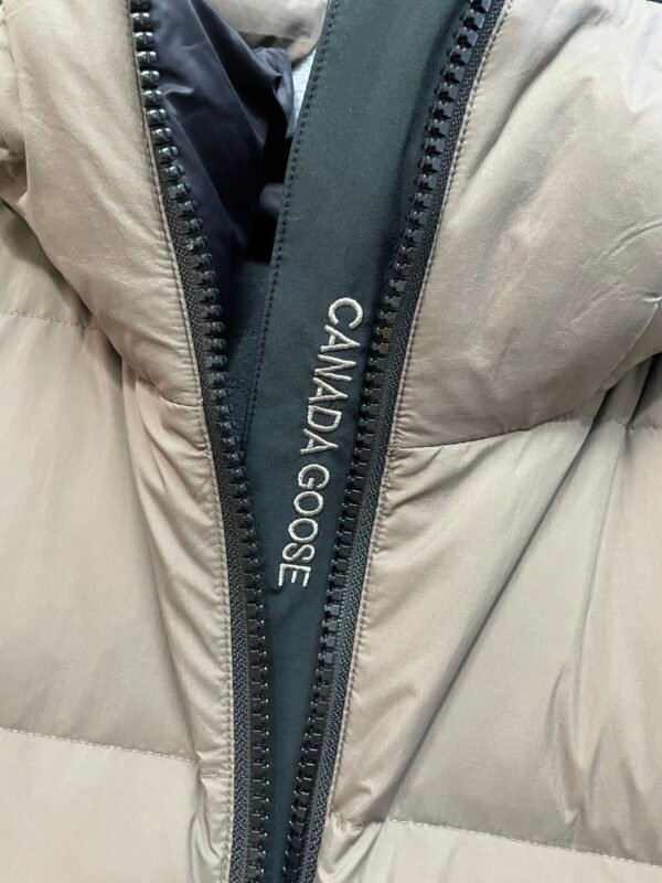 CG Hooded Zip-Up Puffer Jacket - Beige