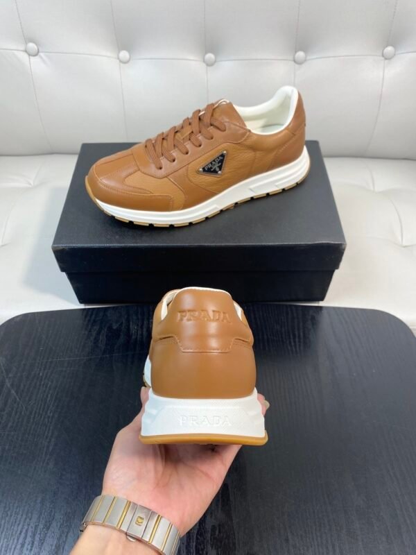 b10c866b PRDA Low-Top Trainers with Contrast Panels - Brown