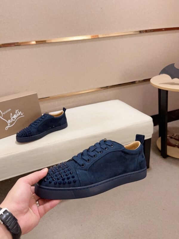 CLB Low-Top Trainers with Studded Toe Detail - Navy Blue