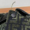 FND All-Over Pattern Button-Front Jacket - Olive Green