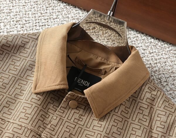 FND Monogram Snap-Button Jacket - Beige