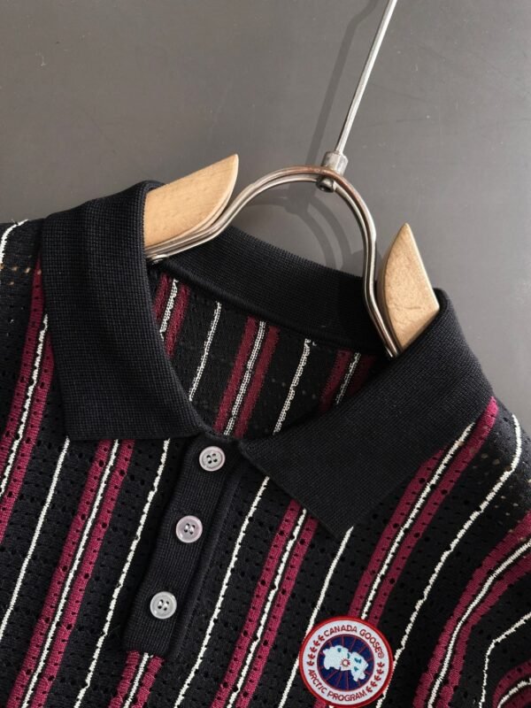 CG Stripped Polo Shirt - Burgundy