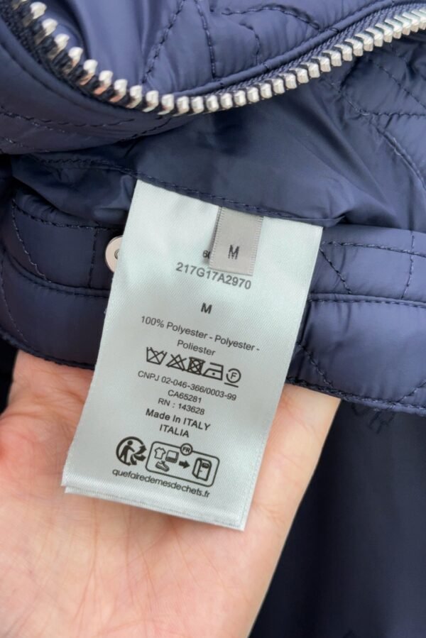 CD Quilted Jacket with Zip Pockets - Navy Blue