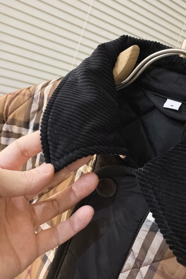 BRBY Quilted Jacket with Snap Buttons - Black/Brown