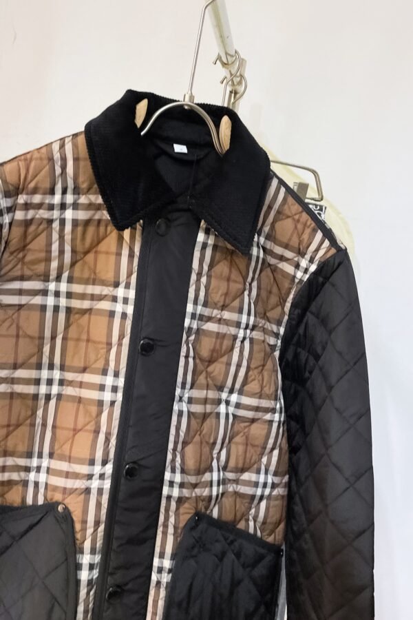 BRBY Quilted Jacket with Snap Buttons - Black/Brown