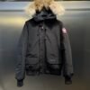 CG Fur-Trim Hooded Jacket with Utility Pockets - Black