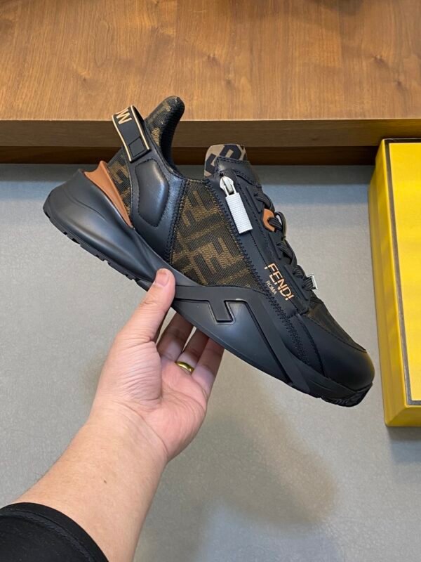 b6cfddec FND Monogram Panel Trainers - Black