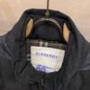 BRBY Hooded Puffer Jacket with Check Lining - Black