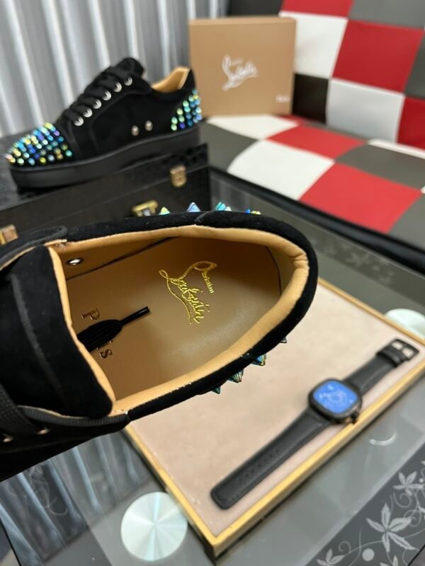 CLB Low-Top Trainers with Studded Toe and Heel Detail - Black