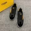 FND Black Trainers with Contrast Yellow Panels