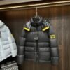 FND Hooded Puffer Jacket with Contrast Lining - Black