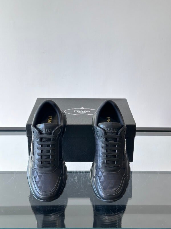 bc7dfd4e PRDA Trainers with Black Geometric Panel Details