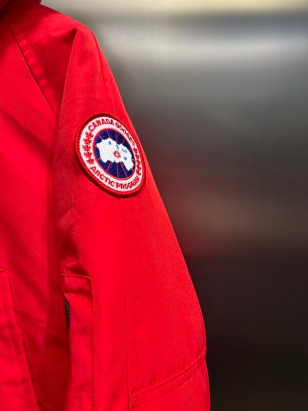 CG Fur-Trim Hooded Jacket with Utility Pockets - Red