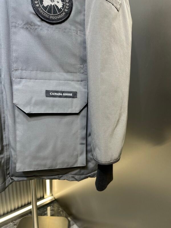 CG Utility Parka Coat with Fur-Trim Hood - Grey