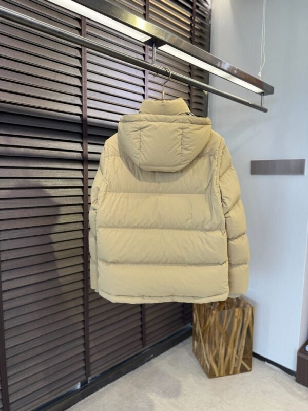 BRBY Hooded Padded Puffer Jacket - Light Beige