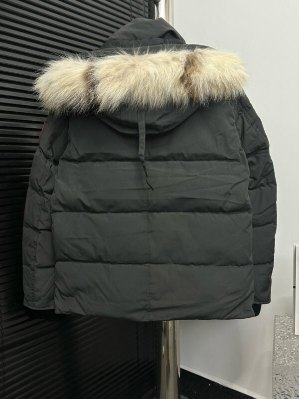 CG Hooded Puffer Jacket with Faux Fur Trim - Charcoal Grey