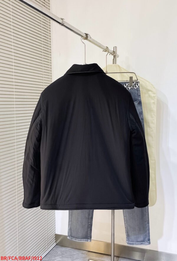 BRBY Check Jacket with Snap Buttons - Black