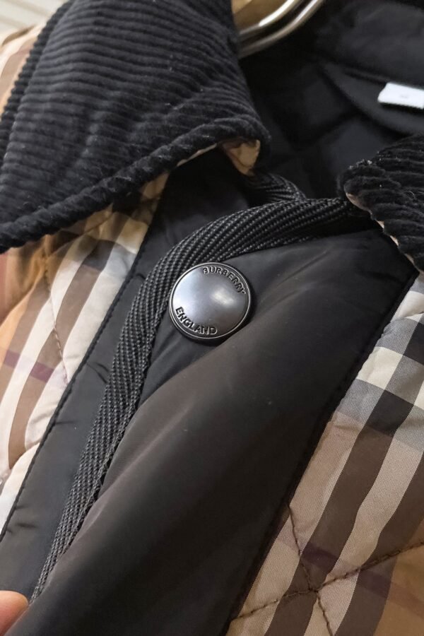 BRBY Quilted Jacket with Snap Buttons - Black/Brown