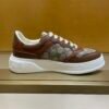 c0841dde GCCI Low-Top Monogram Trainers with Contrast Panels - Dark Brown