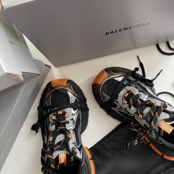 BLNCG  Chunky Trainers with Contrast Accents - Black/Orange