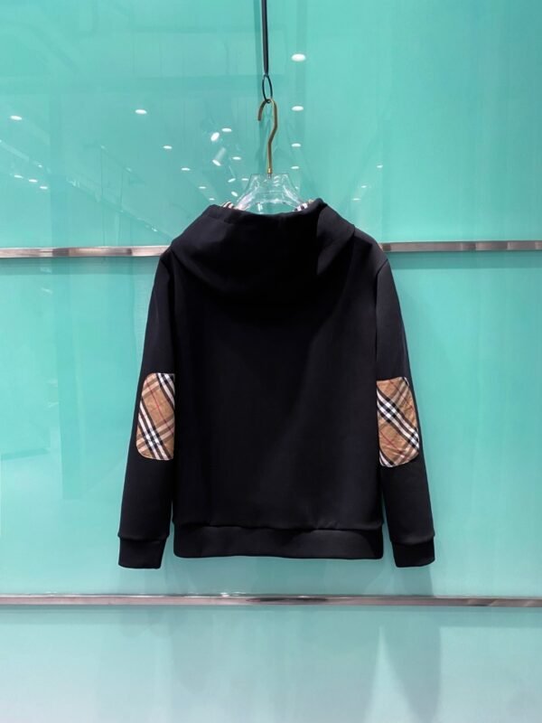 c0c68d08 BRBY Check Elbow-Patch Hooded Jumper - Black