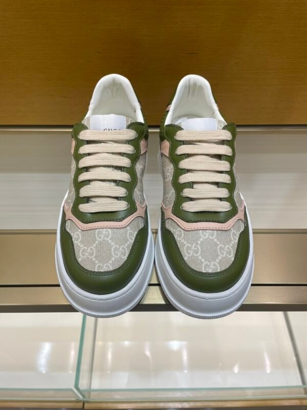 GCCI Low-Top Monogram Trainers - Olive Green