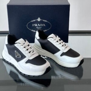 PRADA Low-Tap Trainers with Black and  White Contrast Panels