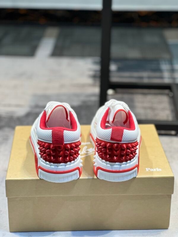 c26cafb6 CLB Trainers with Multi-Panel Details and Studded Heel - Red/White