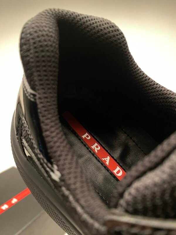 PRDA Trainers with Mesh Panels and Contrast Smooth Overlays - Black