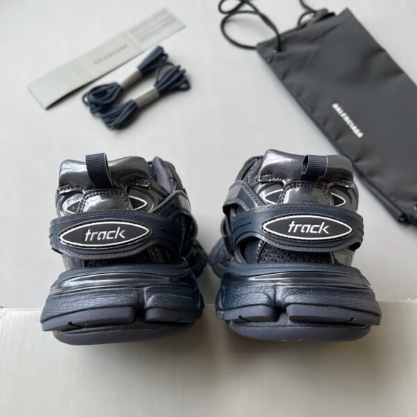 BLNCG Chunky Low-Top Trainers in Dark Grey with Layered Panels