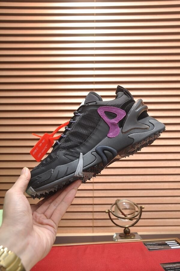 OFFW Chunky Trainers with Layered Panel Details - Black