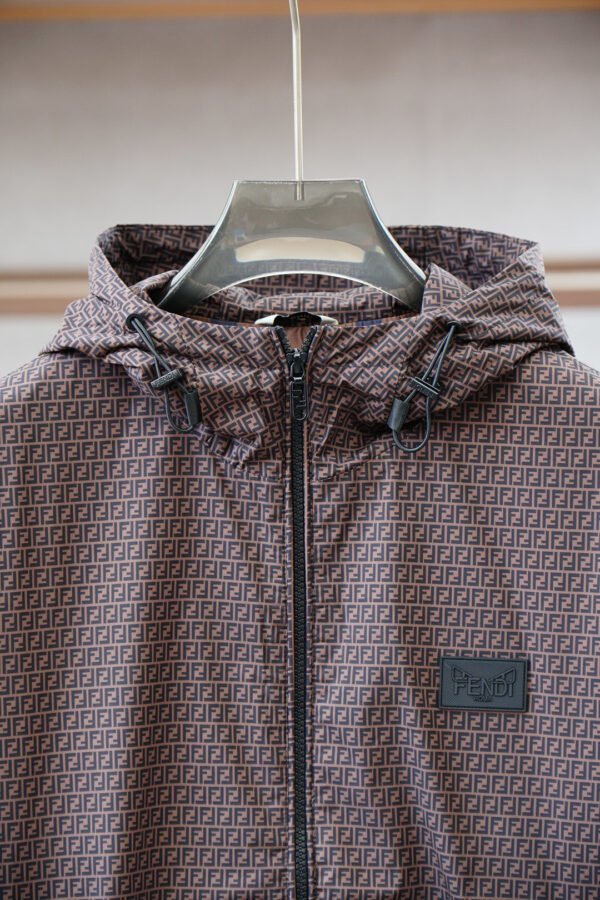 FND All-Over Monogram Hooded Jacket