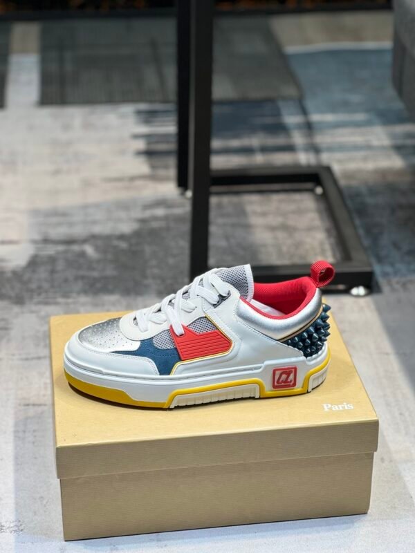 CLB Trainers with Multicolour Panel Details and Studded Heel